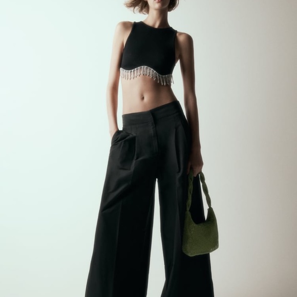 Zara SEAMLESS RHINESTONE TOP - Picture 8 of 17